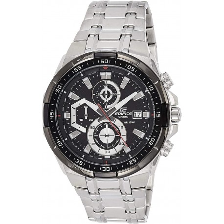 Watch Men Stainless Steel Edifice Black Dial Tachymeter