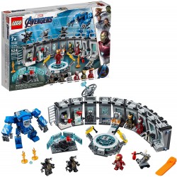 LEGO Marvel Avengers Iron Men Hall of Armor 76125 Building Kit Tony Stark Suit Action Figures 524 Pieces