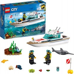 LEGO City Great Vehicles Diving Yacht 60221 Building Kit 148 Pieces