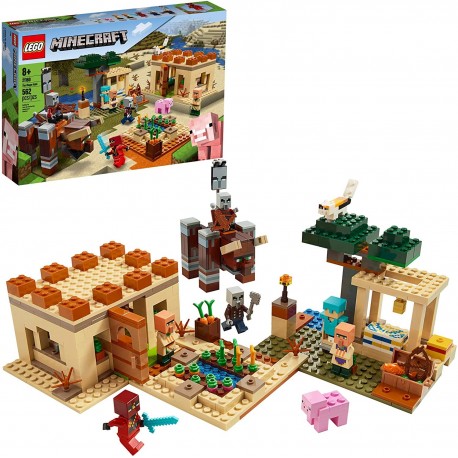 LEGO Minecraft The Illager Raid 21160 Building Toy Action Playset for Boys and Girls Who Love Minecraft New 2020 562 Pieces