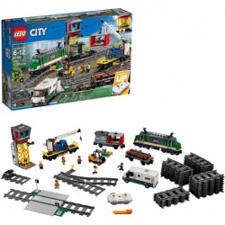 LEGO City Cargo Train 60198 Exclusive Remote Control Building Set Tracks for Kids Top Present Boys and Girls 1226 Pieces