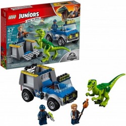 LEGO Juniors/4 Jurassic World Raptor Rescue Truck 10757 Building Kit 85 Pieces Discontinued by Manufacturer