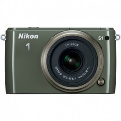 Camara Nikon 1 S1 10.1 MP HD Digital Camera 11-27.5mm VR NIKKOR Lens Khaki