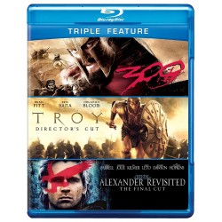 Alexander Revisited / Troy / 300 Triple-Feature Blu-ray