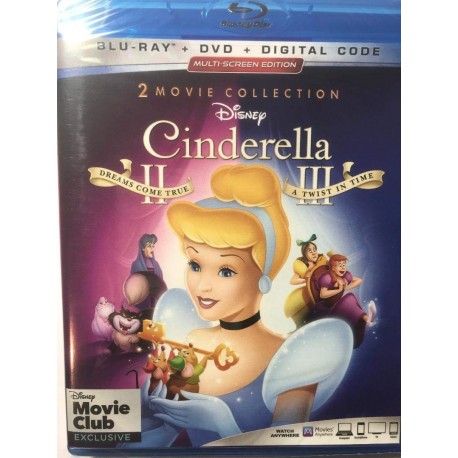Cinderella II and III 2-Movie Collection Blu-ray DVD Digital Code