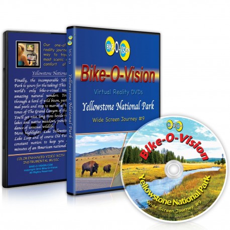 Blu-Ray Bike-O-Vision Virtual Cycling Adventure Yellowstone National Park Perfect for Indoor Cycling and Treadmill Worko