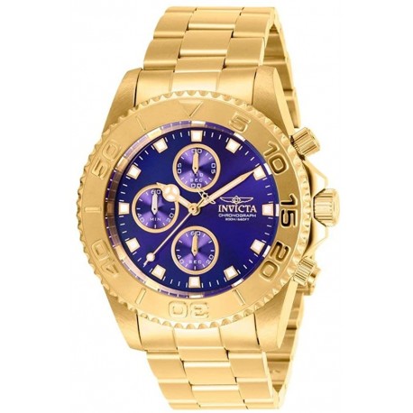 Watch Invicta 28682 Pro Diver Chronograph Blue Dial Men (Importación USA)