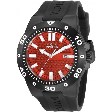 Watch Invicta 30963 Pro Diver Quartz Red Dial Men (Importación USA)