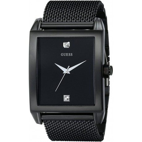 Watch Guess U0298G1 Mesh Black Ionic Plated Rectangular Genu