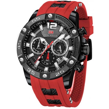 Watch MF0349G Men Sports (Multifunction,Waterproof,Luminous,Calendar) Silicon Strap Wrist Fashion for ...