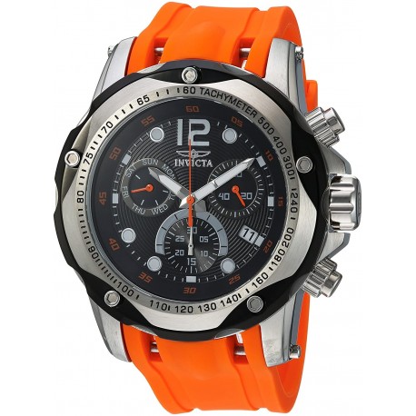 Watch Invicta 20072 Men Speedway Stainless Steel Swiss-Quartz with Polyurethane Strap, Orange, 26