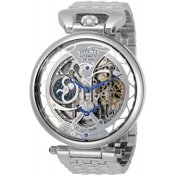 Watch Invicta 32300 Men Objet D Art Automatic Multifunction Silver Dial