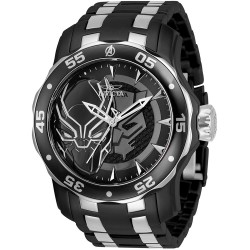 Watch Marvel 32422 Invicta Men 48mm Pro Diver Scuba Black Panther Silver Two Tone Limited Edition Quartz Stainless Steel Bracelet