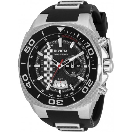 Watch Invicta 33190 Men Speedway Stainless Steel, Carbon Fiber Quartz with Silicone, Strap, Black, 30