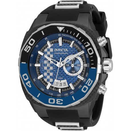 Watch Invicta 33193 Men Speedway Stainless Steel, Carbon Fiber Quartz with Silicone, Strap, Black, 30