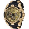 Watch Invicta 25526 Men Bolt 52mm Stainless Steel and Silicone Chronograph Quartz , Black/Gold
