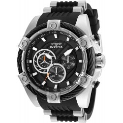 Watch Invicta 25523 Men Bolt Stainless Steel Quartz with Polyurethane Strap, Black, 26