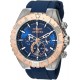 Watch Invicta 22523 Men Aviator Stainless Steel Quartz with Silicone Strap, Blue, Black 26