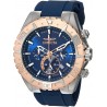 Watch Invicta 22523 Men Aviator Stainless Steel Quartz with Silicone Strap, Blue, Black 26