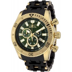 Watch Invicta 0141 Men Sea Spider Collection Chronograph Green Dial Polyurethane