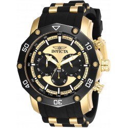 Watch Invicta 28754 Men Pro Diver Stainless Steel Quartz with Silicone Strap, Black, 26