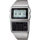 Watch Casio Men Silver Tone 25 Memory Calculator Databank