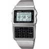 Watch Casio Men Silver Tone 25 Memory Calculator Databank