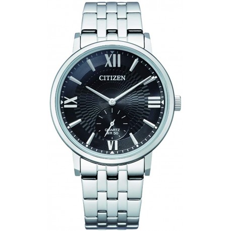 Reloj Citizen Quartz Black Dial Stainless Steel Hombre BE9170-72E