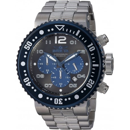 Watch Invicta 25074 Men Pro Diver 52mm Stainless Steel Chronograph Quartz , Silver