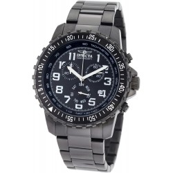 Watch Invicta 1328 Men Chronograph Black Dial Two-Tone Stainless-Steel