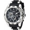 Watch Invicta 25505 Men Speedway Stainless Steel Quartz with Silicone Strap, Black, 26.4
