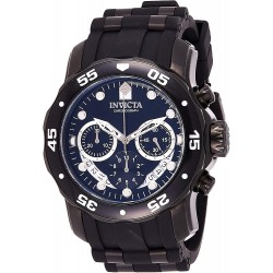 Watch Invicta 6986 Men Pro Diver Scuba 48mm Black Stainless Steel Quartz with Silicone Strap,
