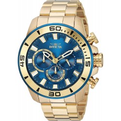 Watch Invicta 22587 Men Pro Diver Quartz with Stainless-Steel Strap, Gold, 24