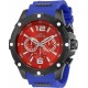 Watch Invicta I-Force Men 50mm I Force Quartz Chronograph Red Dial Blue & Black Tone Stainless Steel
