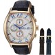 Watch Invicta 14330 Men Specialty 43mm Gold Tone Stainless Steel and Leather Strap Quartz Set, Multi-color