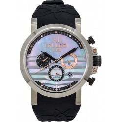 Watch Mulco MW3-17290-021 Lush Bee Quartz Multifunctional MoveMent Women Premium Mother of Pearl and Swarovski Sundial Display with Rose Gold Accen