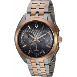 Watch Bulova 98A160 Men Curv Quartz with Two-Tone-Stainless-Steel Strap, 22