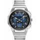 Watch Bulova 96A205 Men CURV Chronograph Stainless Steel Blue Dial