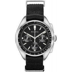 Watch Bulova 96A225 Men Stainless Steel Quartz Sport with Nylon Strap, Black, 20