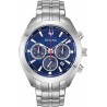 Watch Bulova 96B285 Men Quartz Chronograph Blue Dial Silver Tone 44mm