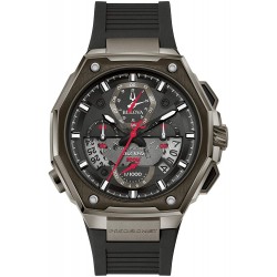 Watch Bulova Men Precisionist Chronograph Black Rubber Strap 98B358
