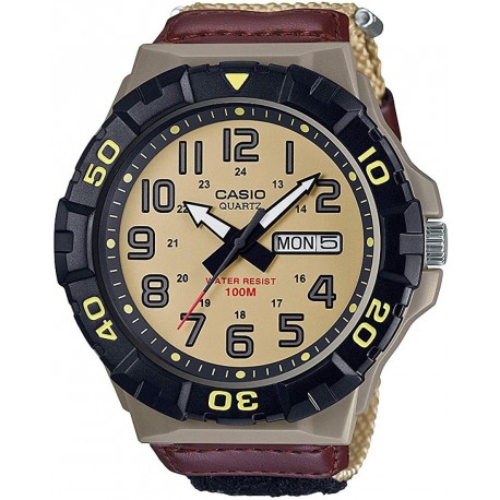 Watch Casio MRW-210HB-5BVCF Men Quartz Nylon Strap, Khaki, 28.4 Casual (Model: MRW-210HB-5BVCF)