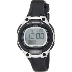 Reloj Casio LW-203-1A Ladies Boys Black Silver Resin Strap Digital LW-203 New