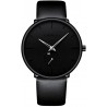 Watch Men Ultra-Thin Minimalist Waterproof-Fashion Wrist for Unisex Dress with Leather Band