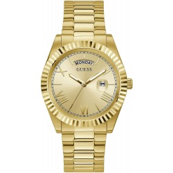 Watch Guess GW0265G2 Men Quartz with Stainless Steel Strap, Gold, 22 (Model: GW0265G2)