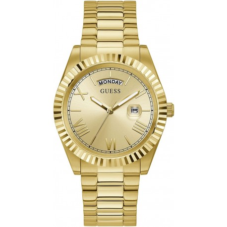 Watch Guess GW0265G2 Men Quartz with Stainless Steel Strap, Gold, 22 (Model: GW0265G2)