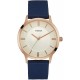 Watch Guess Silver Dial Blue Fabric Strap Men W0795G1