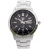Watch Seiko 5 SNKN55J1 Men Japan Stainless Steel Black Dial Day Date Automatic