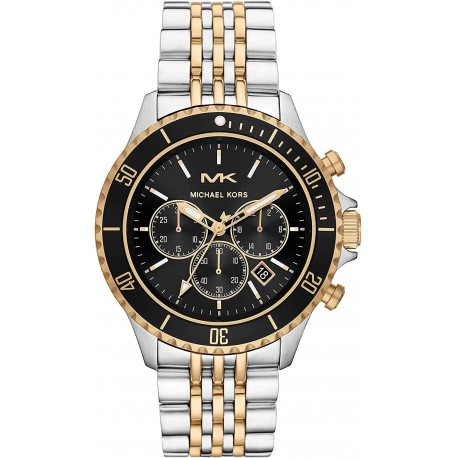 Watch Michael Kors MK8872 Men Bayville Quartz with Stainless Steel Strap, Two-Tone, 22