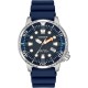 Watch Citizen BN0151-09L Men Promaster Dive with Eco-Drive Technology in Stainless Steel Green Dial, Black Rubber Strap